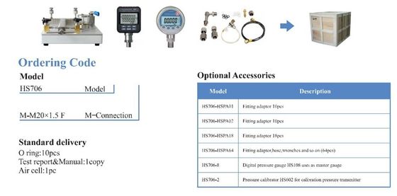Comparador de pressão hidráulica para equipamento de laboratório