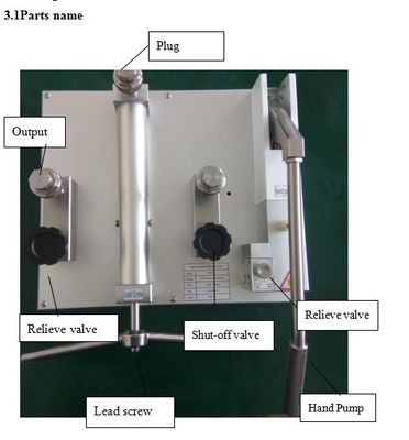 0.95-140bar bomba de comparação pneumática com conexão de interface de saída M20X1.5Fx2 14Kgs