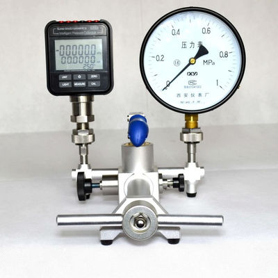 Bomba de calibração de pressão pneumática portátil de aço inoxidável