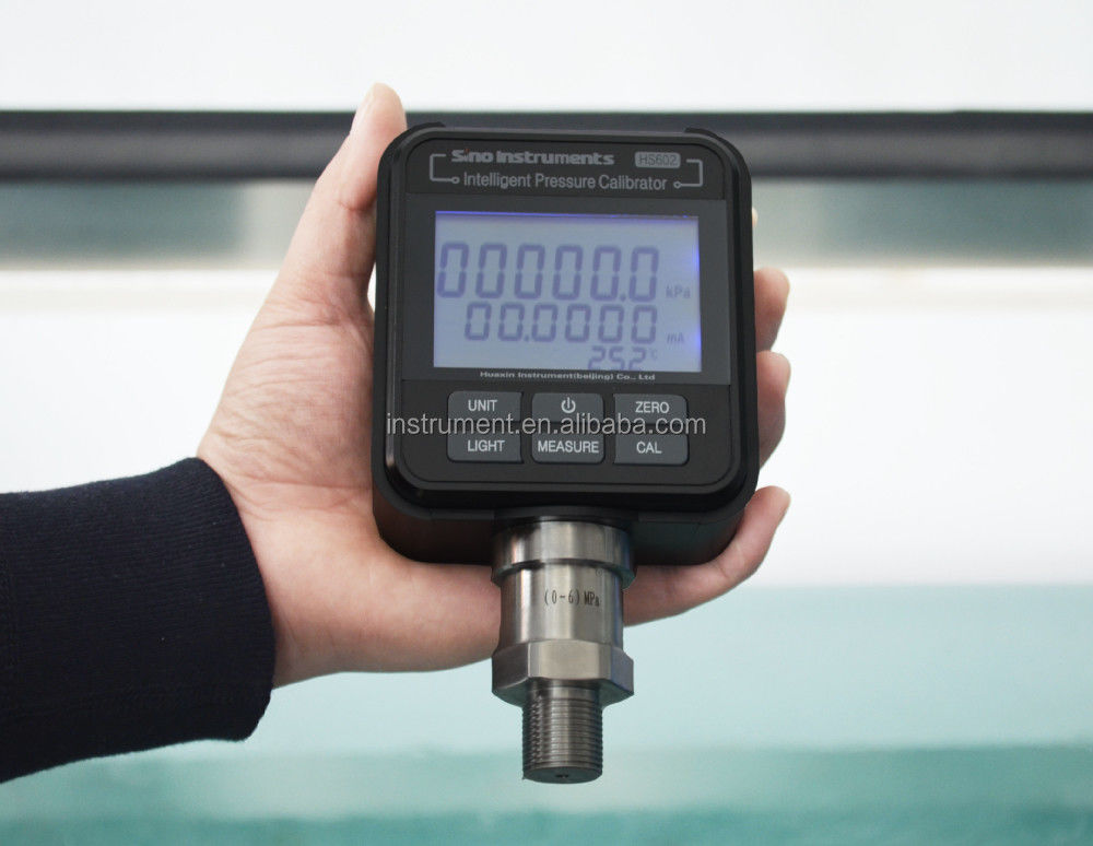 Manômetro de pressão digital portátil HS602 de alta precisão 0,02%R.D 0,05%F.S